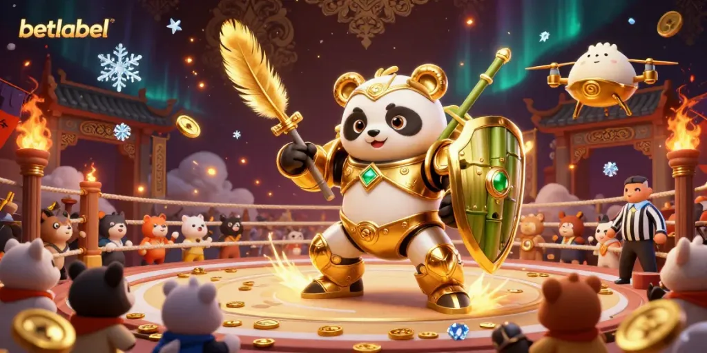 Engage with thrilling gameplay at BetLabel Casino, where unique mechs battle amidst gold coins and vibrant energy.