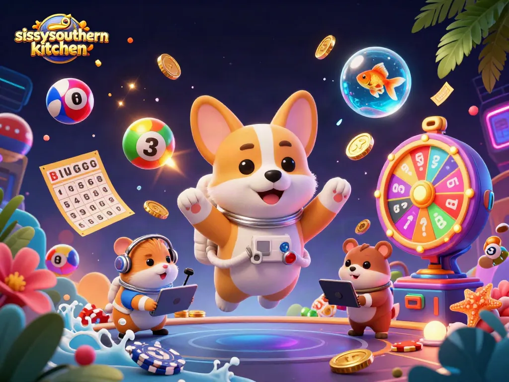 Sissy's Southern Kitchen enriches gameplay with vibrant casino elements in a lively scene.