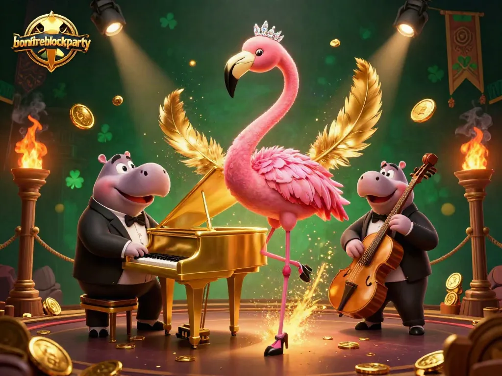 Engage with bonfireblockparty's thrilling casino scene featuring vibrant characters and dynamic gaming elements.